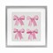 Stupell Industries Four Soft Pink Bows Framed Print Under Glass, design by Petal Prints Design